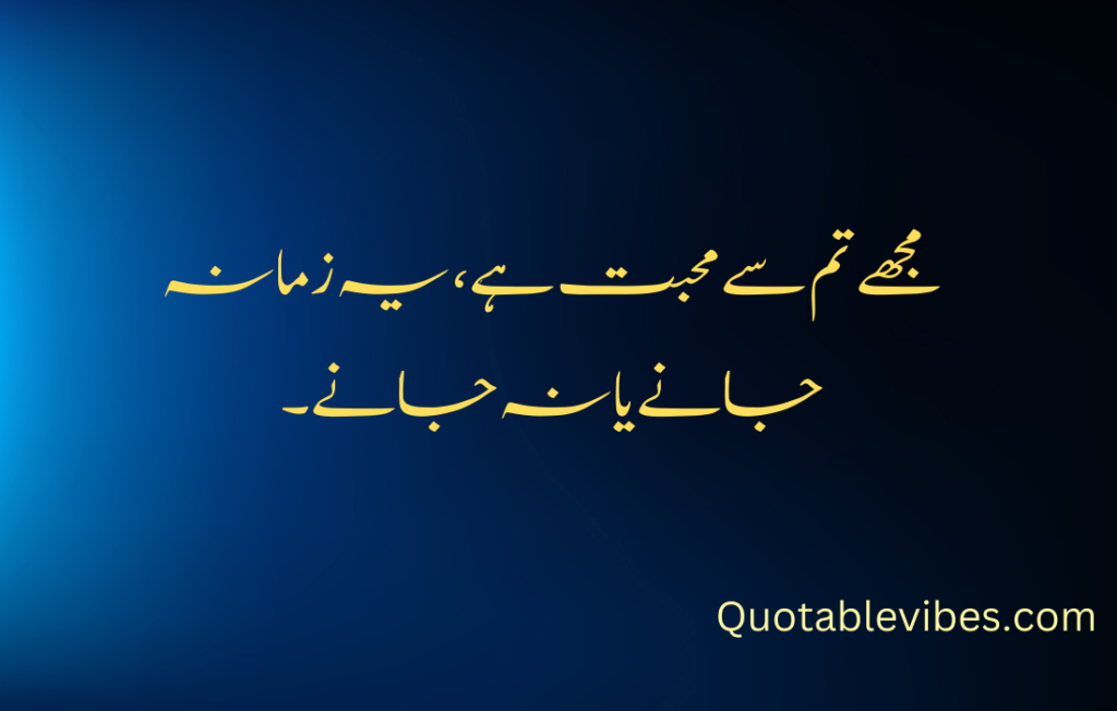 Love Poetry Quotes in Urdu